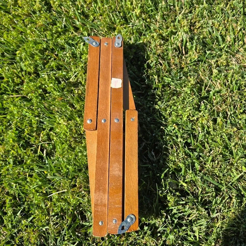 Vintage 10‎ Peg Accordion Wooden Wall Rack Coat Rack